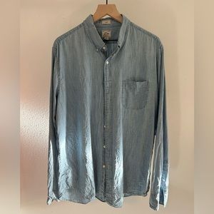 J. Crew Chambray light blue shirt XL slim fit
